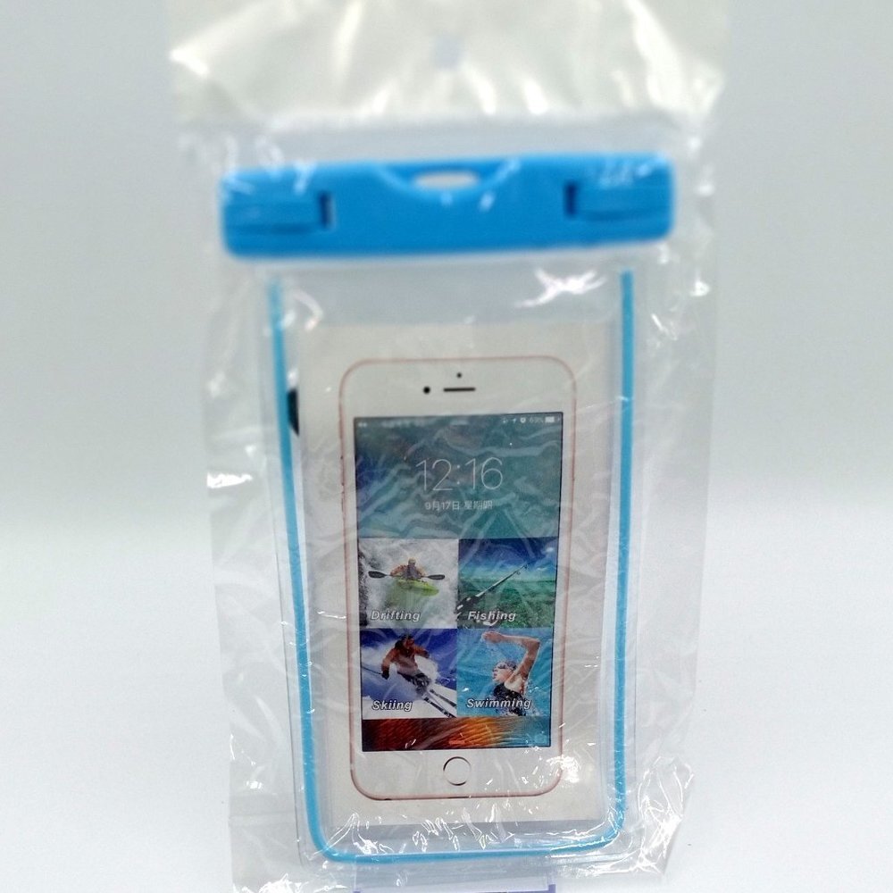 Universal Waterproof Phone Pouch Bag Case Holder Blue For iPhone Samsung Galaxy